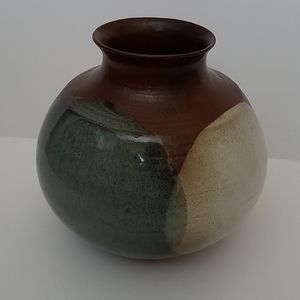 Handcrafted Glazed Pottery Vase
